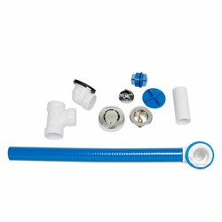 Dearborn&#174; True Blue&#174; 16 Inch FLEX PVC Full Kit, Uni-Lift Stopper, Chrome ,