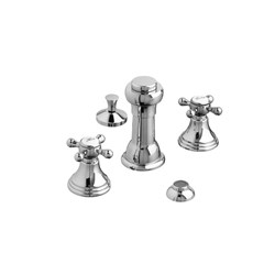 Ashbee Bidet Faucet With Cross Handles in Polished Chrome ,