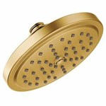 Brushed gold one-function 6-3/4&quot; diameter spray head rainshower ,