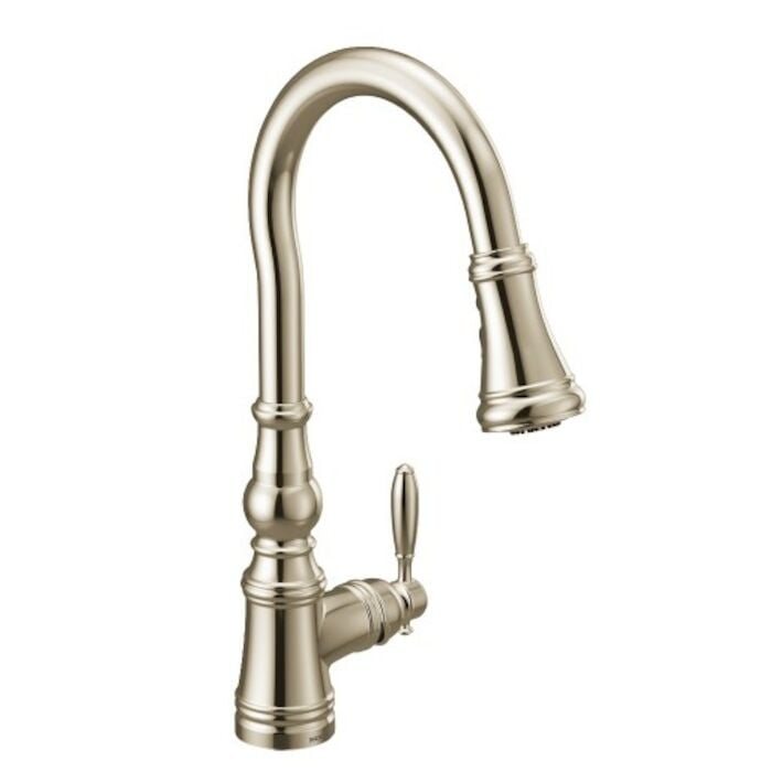 S73004NL Polished Nickel One-Handle Pulldown Kitchen Faucet 