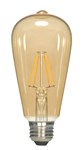 S9579 Satco ST19 LED 650 Lumens 2300K E26 Medium Base Transparent Amber Light Bulb ,S9579,045923095795