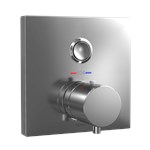 TOTO® Square Thermostatic Mixing Valve with One-Function Shower Trim, Polished Chrome - TBV02405U#CP ,TBV02405U#CP