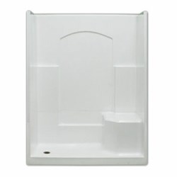 G3260SH4P1S White 4 Piece Shower Left Hand Drain Right Hand Seat ,