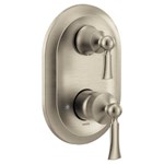 Brushed Nickel M-CORE 3-Series With Integrated Transfer Valve Trim ,