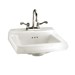 0124131020 American Standard Comrade White 3 Hole Wall Mount Bathroom Sink - A0124131020