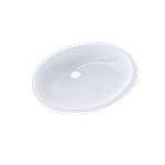 TOTO® Dantesca® Oval Undermount Bathroom Sink with CEFIONTECT, Cotton White - LT597G#01 ,LT597G#01