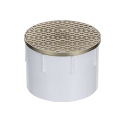 CO2450-PV4 ABS Adjustable Floor Cleanout 4 in Round Nickel Cover ,ZCON,CO2450PV4