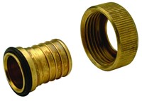 (Crimp) Brass Swivel Adapter - 3/4-Inch Barb x 3/4-Inch FPT Brass Swivel Nut ,QFSAF,QFCCF,QFCF,QCCF,47023361,45166,QFAF,T2090,P4137575,PX00545,PX02365,NP26BS,PX81360,47080203,ZURN PEX GREEN,green,Lead Free,QQSFC44X
